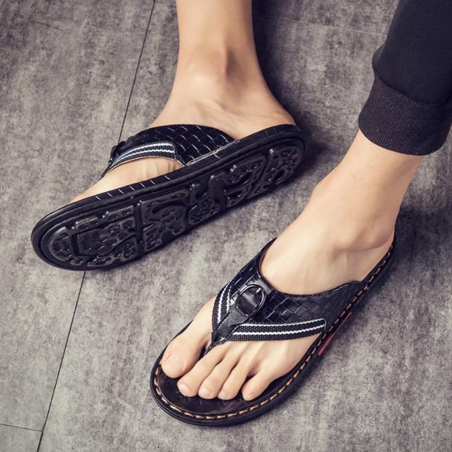 Mens Flip Flops In Soft Leather Custom Flip Flops 5847