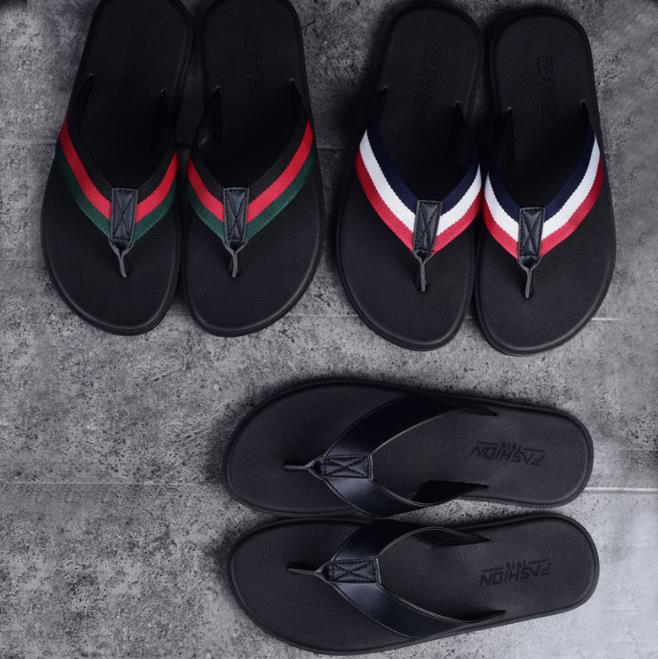 Men's Black Flip Flops | Custom Flip Flops