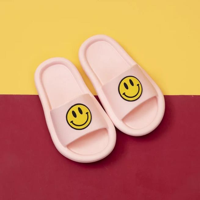 Smiley print kids slides | Custom Flip Flops